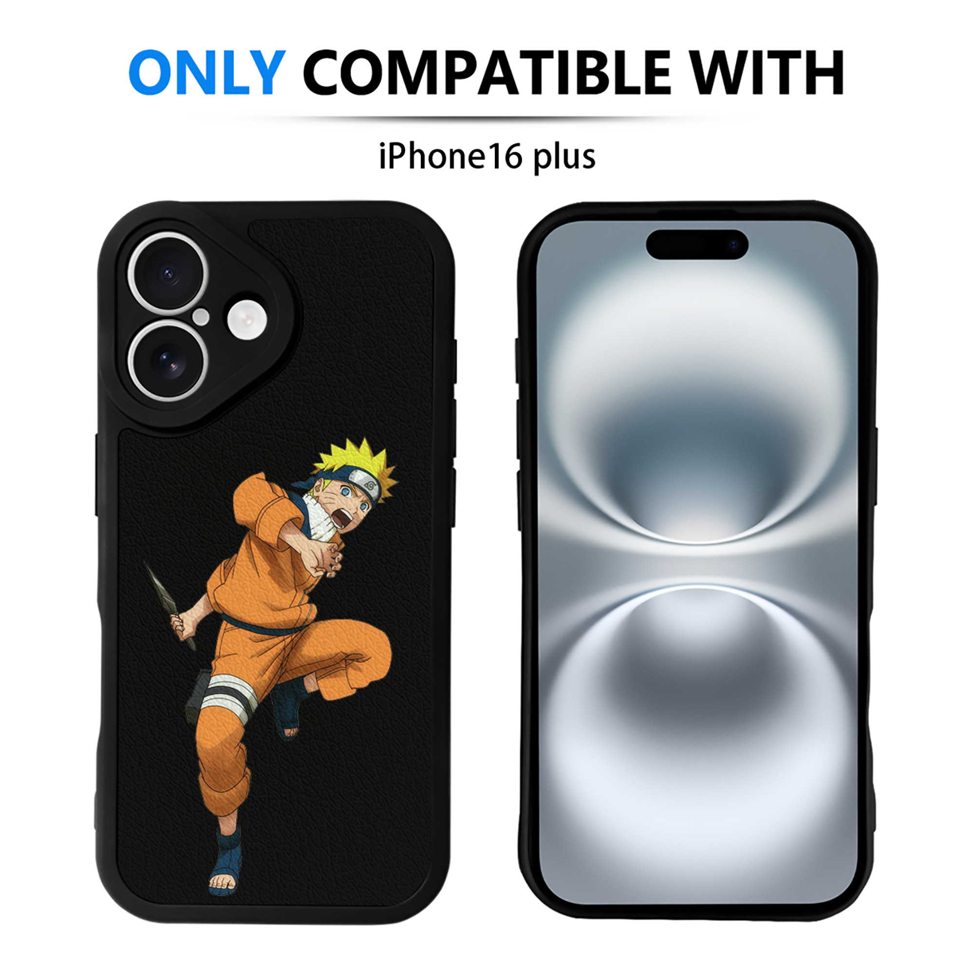 （画像用） NARUTO -ナルト- うずまき ナルト Uzumaki Naruto 【iPhone 16シリーズ対応】シリコンスマホケース（レザー調） 材質：シリコン